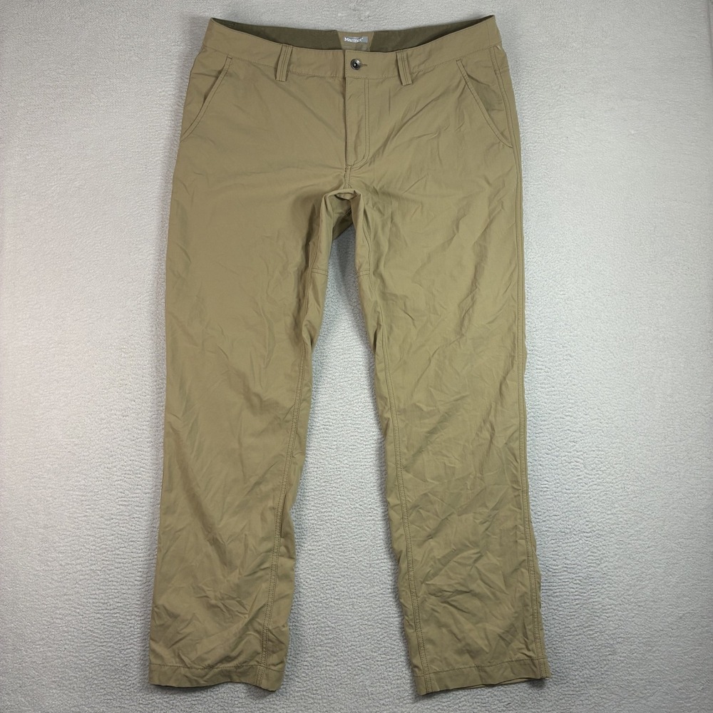 Marmot Hiking Pants Men 38x32 Tan Outdoor Nylon Trail